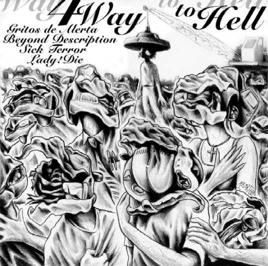 V/A - 4 WAY TO HELL - COMPILATION 7"